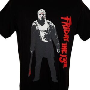 Friday The 13th T Shirt Mens Size Medium Black Jason Voorhees Horror Movie NEW